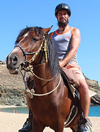 Chris on a horse