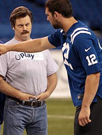 Ron Swanson and Andrew Luck